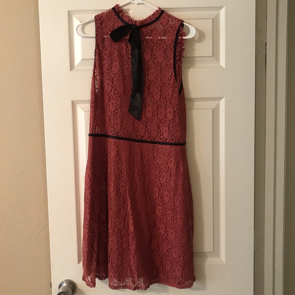 Mauve Midi Lace Dress